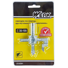 Свердло по плитці Балеринка 30-100мм Werk 77341 33385