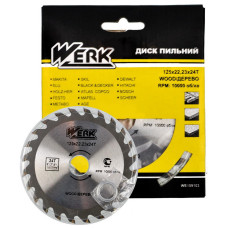 Диск пильний Werk 115х22.23 24зуб. по дереву 390630