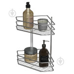 Поличка  в ванну хром кут 2-ярусна 25см 2-к. ПУ 20222 Україна