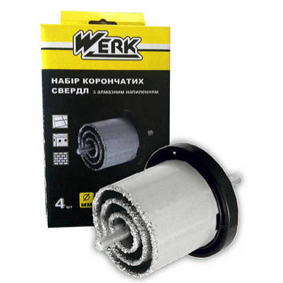 Набір корончатих вольфрамових сердл 4шт. WERK WE10604 39042