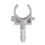 Кліпса металопласт труби д20 з дюбелем 390763