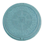 Люк каналізаційний круглий зелений Воюс 17кг 27710 Україна