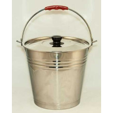 Відро 10л нерж з кришкою