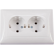 Розетка подвійна врізна з/з Luxel 3008 87293