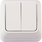 Вимикач накладний подвійний Luxel 2003
