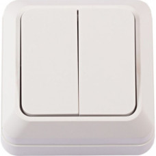 Вимикач накладний подвійний Luxel 2003