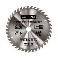 Диск пильний 190х40Tх20 APRO 390436