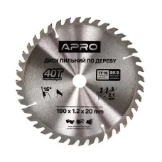 Диск пильний 190х40Tх20 APRO 390436
