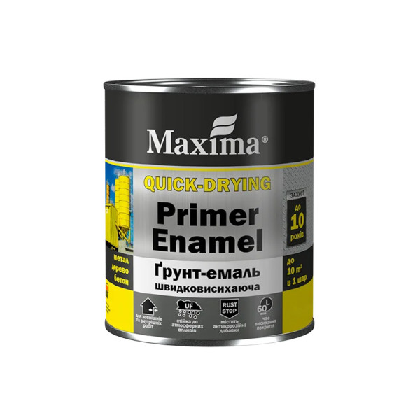 Грунт-емаль швидковисохаюча біла Maxima 2,5кг 33693 Україна