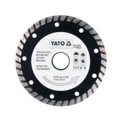 Диск алмазний Yato Турбо 125х8,0мм h-2.6мм YT-6023