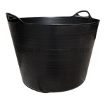 Корзина чорна пласт 42л з ручками прорезин. 1500100