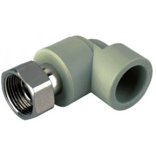 Кут 90 ППР д25х3/4 в/р з втавк і накид латун гайкою