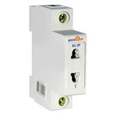 Розетка на дінрейку б/з 10А Ecohome SC 2P