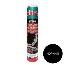 39003 Герметик силікон термо чорний Акфікс НТ-300 50гр блістер