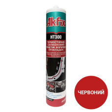 39002 Герметик силікон термо червоний Акфікс НТ-300 50гр блістер