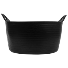 Корзина чорна пласт 26л з ручками прорезин. 1500099