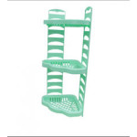 Поличка 3-ярусна кутова пласт Полімер-агро