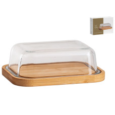 Маслянка скло бамбук з кришкою LB640/2 79853