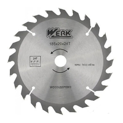 Диск пильний Werk 185х20 24зуб. по дереву 390294