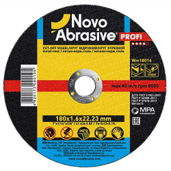 Круг відрізний по металу Novoabrasive 180х1,6 39325