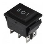 Перемикач 1 клав перекидний чорний 203B/B 87536