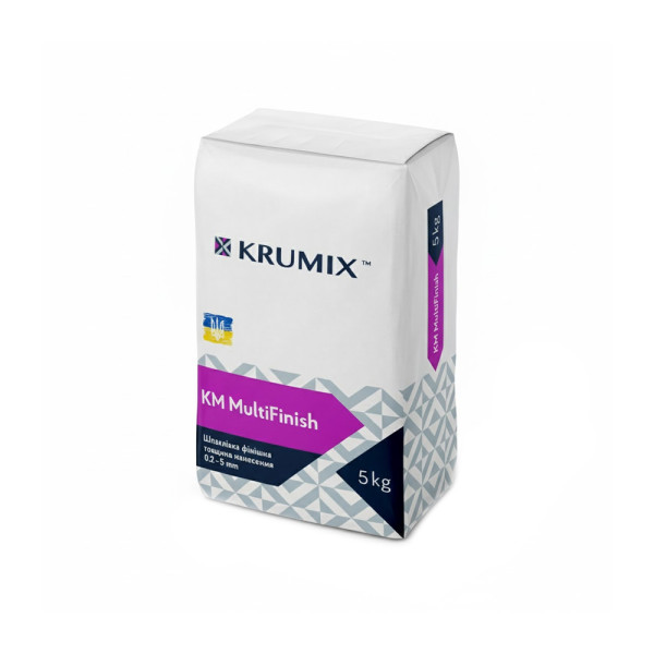 Шпаклівка гіпсова фінішна КМ Мульти-Фініш 25кг KRUMIX сатенгіпс 19303