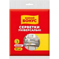 Серветки віскозні універльні 10шт БОНУС
