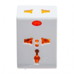 Трійник електричний білий/помаранч. індикат. Lemanso LMA7303 87253