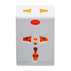 Трійник електричний білий/помаранч. індикат. Lemanso LMA7303 87253