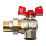 Кран кульовий кутовий з американкою 3/4 Koer 2186