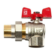 Кран кульовий кутовий з американкою 3/4 Koer 2186