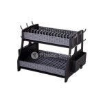 Сушка для посуду чорна 40см 2-яр. СП-24223 79847