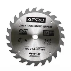 Диск пильний 190х24х20 APRO 390295