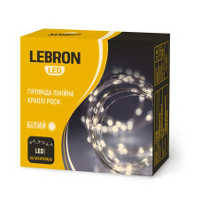 Гірлянда LED Lebron 2м краплі роси 20LED 2*AA 15-18-04 87566