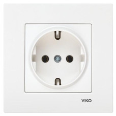 Розетка врізна одинарна б/з Viko Karre 87047