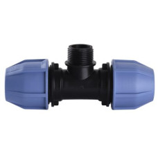 Трійник д20-20-3/4 зовн. різьба ПВХ