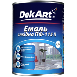 Емаль ПФ-115П  червоно-коричнева 0,9кг  DekАrt Україна