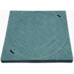 Люк каналізаційний квадрат з Круглою! кришкою 67х67 3т А15 Євро зел 28014 Україна