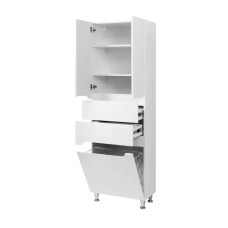 Пенал Сіметрі 600 білий П11К60 з кош. для білизни 10640