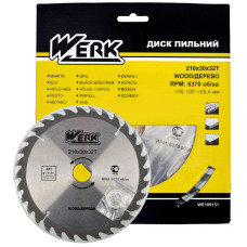 Диск пильний Werk 210х30 32зуб. по дереву 390899