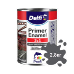 Грунт-емаль по іржі 3в1 графіт мат. Delfi 2,8кг. 33961