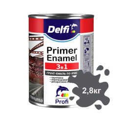 Грунт-емаль по іржі 3в1 графіт мат. Delfi 2,8кг. 33961