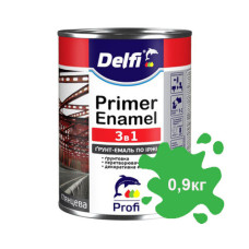 Грунт-емаль по іржі 3в1 зелена Delfi 0,9кг. 33949