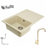 Мойка врізна гранітна №7850 VERONA 780х500 (Мікс)