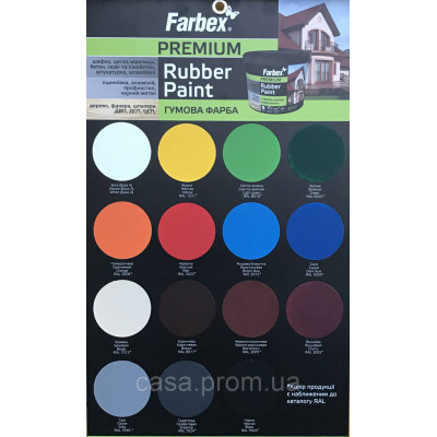 Фарба гумова графіт Фарбекс 1,2кг. 3300097
