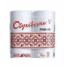 Паперові рушники Обухівський 2шар 350відр. з ручкою 30808 Україна