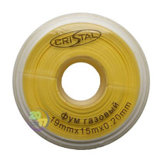 Фум стрічка газова 19х15х0,20 Cristal 39145