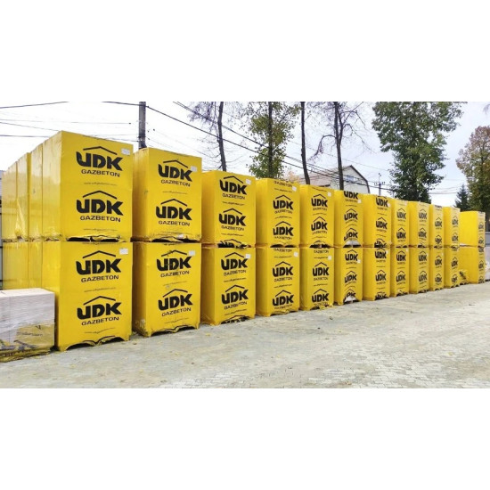 Газоблок стіна ЖОВТИЙ UDK 20х30х60см D400 (50шт/уп) (без бонусів) продаж палетами 19657