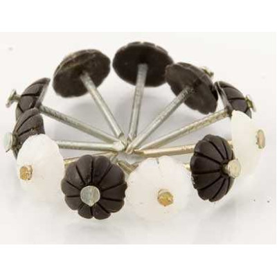 Цвяхи для обивки дверей із шапкою 50г пласт білі 11028