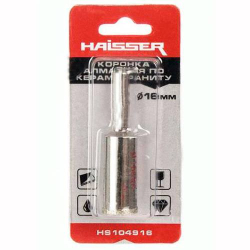 Коронка алмазна по керамограніту 16мм Haisser 390683